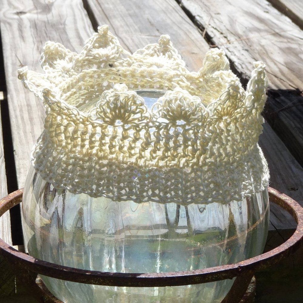 Handmade crocheted crown